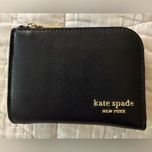 Kate Spade Black Wallet with Gold Accents